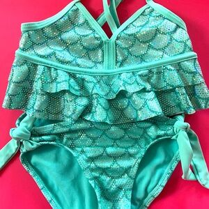 Mermaid Print Girls Swimsuits